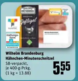 REWE Wilhelm Brandenburg Hähnchen-Minutenschnitzel tilbud