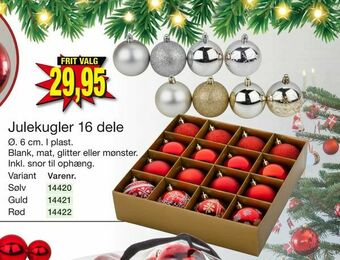 Harald Nyborg Julekugler 16 dele tilbud
