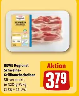 REWE REWE Regional Schweine- Grillbauchscheiben SB-verpackt, tilbud