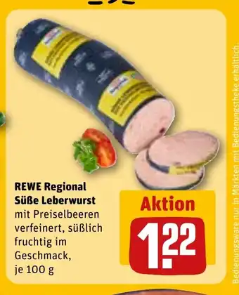 REWE REWE Regional Süße Leberwurst mit tilbud