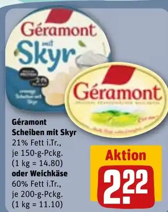 REWE Géramont Scheiben mit Skyr tilbud