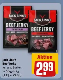 REWE Jack Link's Beef Jerky tilbud