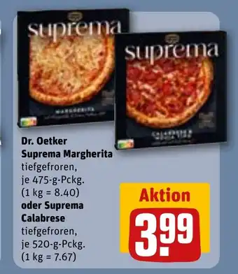 REWE Dr. Oetker Suprema Margherita tiefgefroren, tilbud