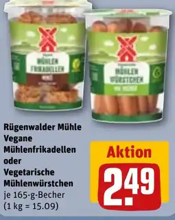 REWE Rügenwalder Mühle Vegane Mühlenfrikadellen oder Vegetarische tilbud