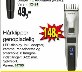 Hårklipper genopladelig
