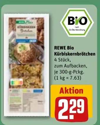 REWE REWE Bio Kürbiskernbrötchen tilbud