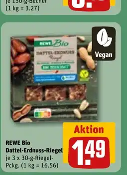 REWE REWE Bio Dattel-Erdnuss-Riegel tilbud