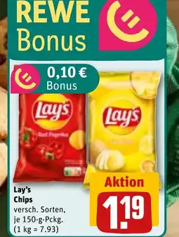 REWE Lay's Chips versch tilbud