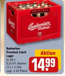 REWE Budweiser Premium Czech tilbud