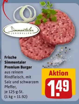 REWE Frische Simmentaler Premium Burger tilbud