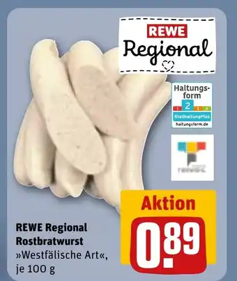 REWE REWE Regional Rostbratwurst tilbud