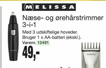 Næse- og ørehårstrimmer 3-i-1