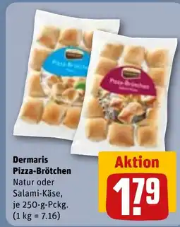 REWE Dermaris Pizza-Brötchen Natur oder tilbud