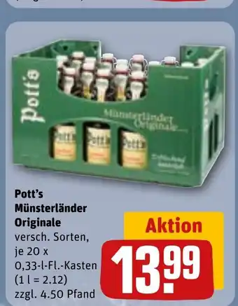 REWE Pott's Münsterländer Originale versch. Sorten, tilbud