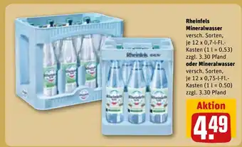 REWE Rheinfels Mineralwasser tilbud