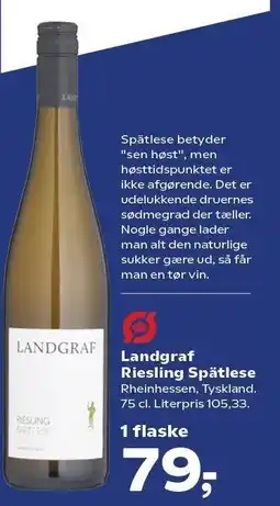 Kvickly Landgraf Reisling Spätlese tilbud