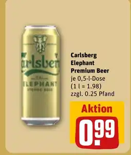 REWE Carlsberg rlsben Elephant Premium Beer tilbud