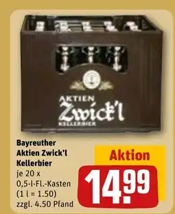 REWE Bayreuther Aktien Zwick'l Kellerbier tilbud