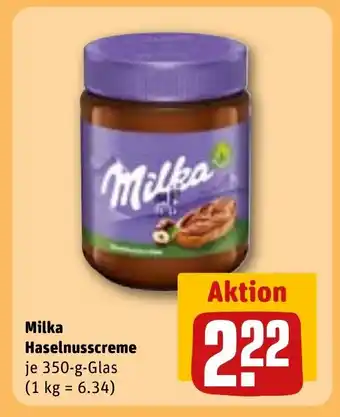 REWE Milka Haselnusscreme tilbud