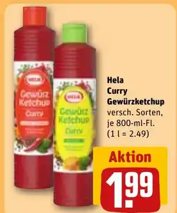 REWE Hela Curry Gewürzketchup versch. Sorten, tilbud