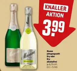 REWE Mumm Jahrgangssekt Dry oder Dry tilbud