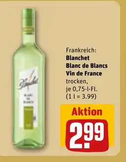 REWE DE Frankreich: Blanchet Blanc de Blancs Vin de France tilbud