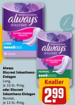 REWE Always Discreet Inkontinenz- NORMAL tilbud