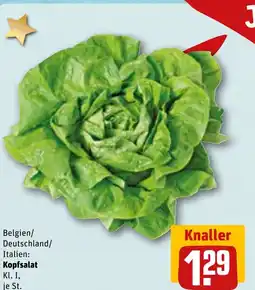 REWE Belgien/ Deutschland/ Italien: Kopfsalat Kl. I, je St. tilbud