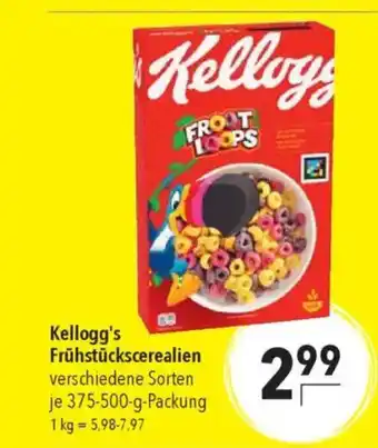 Citti Kellogg's Frühstückscerealien verschiedene Sorten tilbud