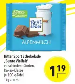 Citti Ritter Sport Schokolade „Bunte Vielfalt" tilbud