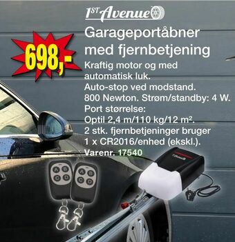 Harald Nyborg Garageportåbner med fjernbetjening tilbud