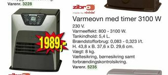Harald Nyborg Varmeovn med timer 3100 W tilbud