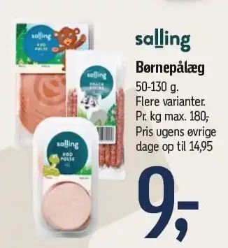 Føtex Salling Børnepålæg tilbud