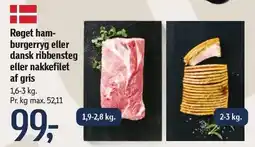 Føtex Røget hamburgerryg eller dansk ribbensteg eller nakkefilet af dansk gris tilbud