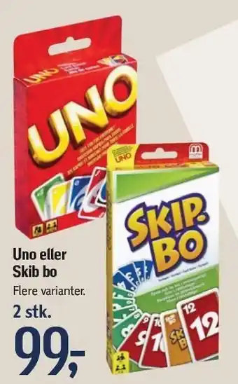 Føtex Uno eller Skib bo - 2 stk tilbud