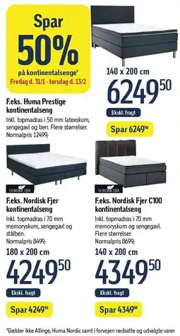 Føtex Spar 50% på kontinentalsenge tilbud