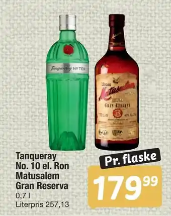 Fakta Tyskland Tanqueray No. 10 el. Ron Matusalem Gran Reserva tilbud