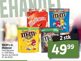 Fakta Tyskland M&M's el. Malteser tilbud