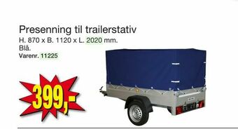 Harald Nyborg Presenning til trailerstativ tilbud