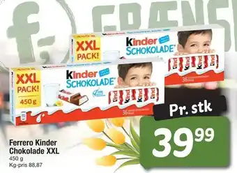 Fakta Tyskland Ferrero Kinder Chokolade XXL tilbud