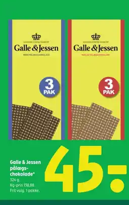 Coop 365 Galle & Jessen pålægs chokolade tilbud