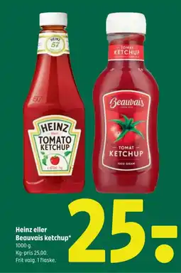 Coop 365 HEINZ eller Beauvais ketchup tilbud