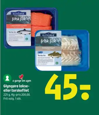 Coop 365 Glyngøre lakse- eller torskefilet tilbud