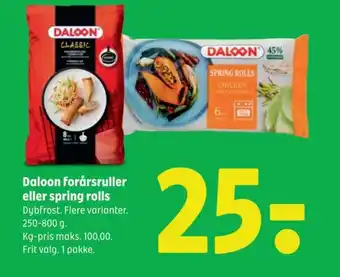 Coop 365 DALOON Forårsruller eller spring rolls tilbud