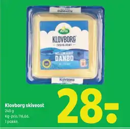 Coop 365 ARLA Klovborg skiveost tilbud