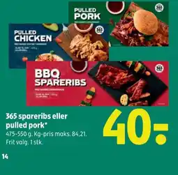 Coop 365 365 spareribs eller pulled pork tilbud