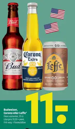 Coop 365 Budweiser, Corona eller Leffe tilbud