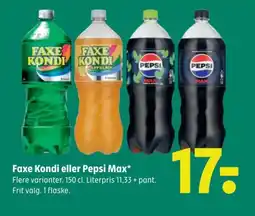 Coop 365 FAXE KONDI eller PEPSI Max tilbud