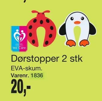 Harald Nyborg Dørstopper 2 stk tilbud