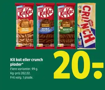 Coop 365 Kit kat eller crunch plader tilbud